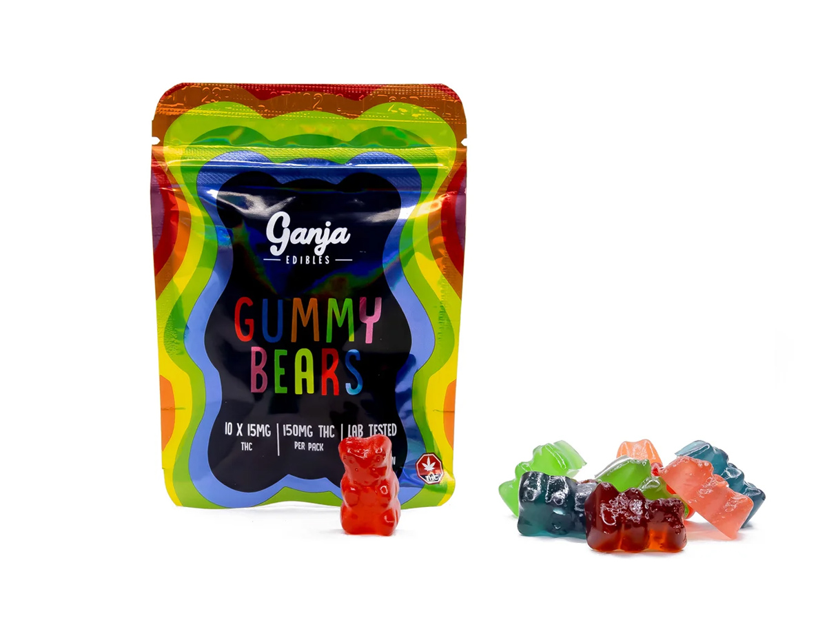 Ganja Bears Gummies Assorted Flavors (10 x 15mg) CannaCured
