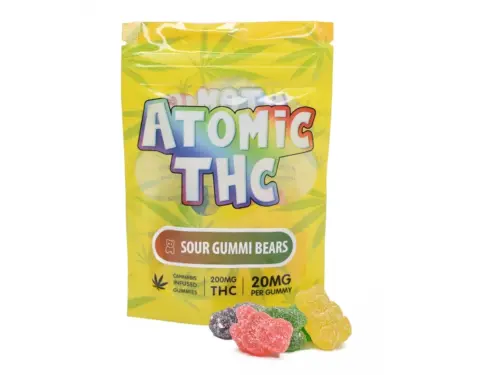 Atomic THC Gummies (200mg) - Blue Raspberries
