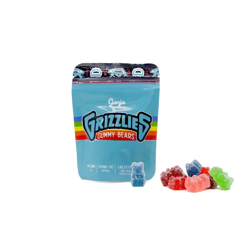 Grizzlies Gummies (350mg THC) - Sour Green Apple - Image 2