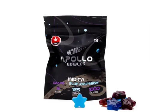 Apollo - Shooting Star Gummies (1000mg) - Grape / Blue Raspberry (Indica)
