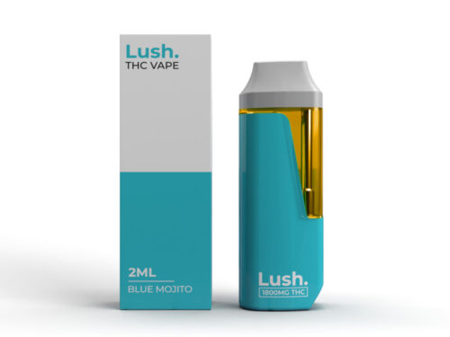 Lush - Discreet THC Disposable Vape (2 Grams) - Blue Mojito (Hybrid)
