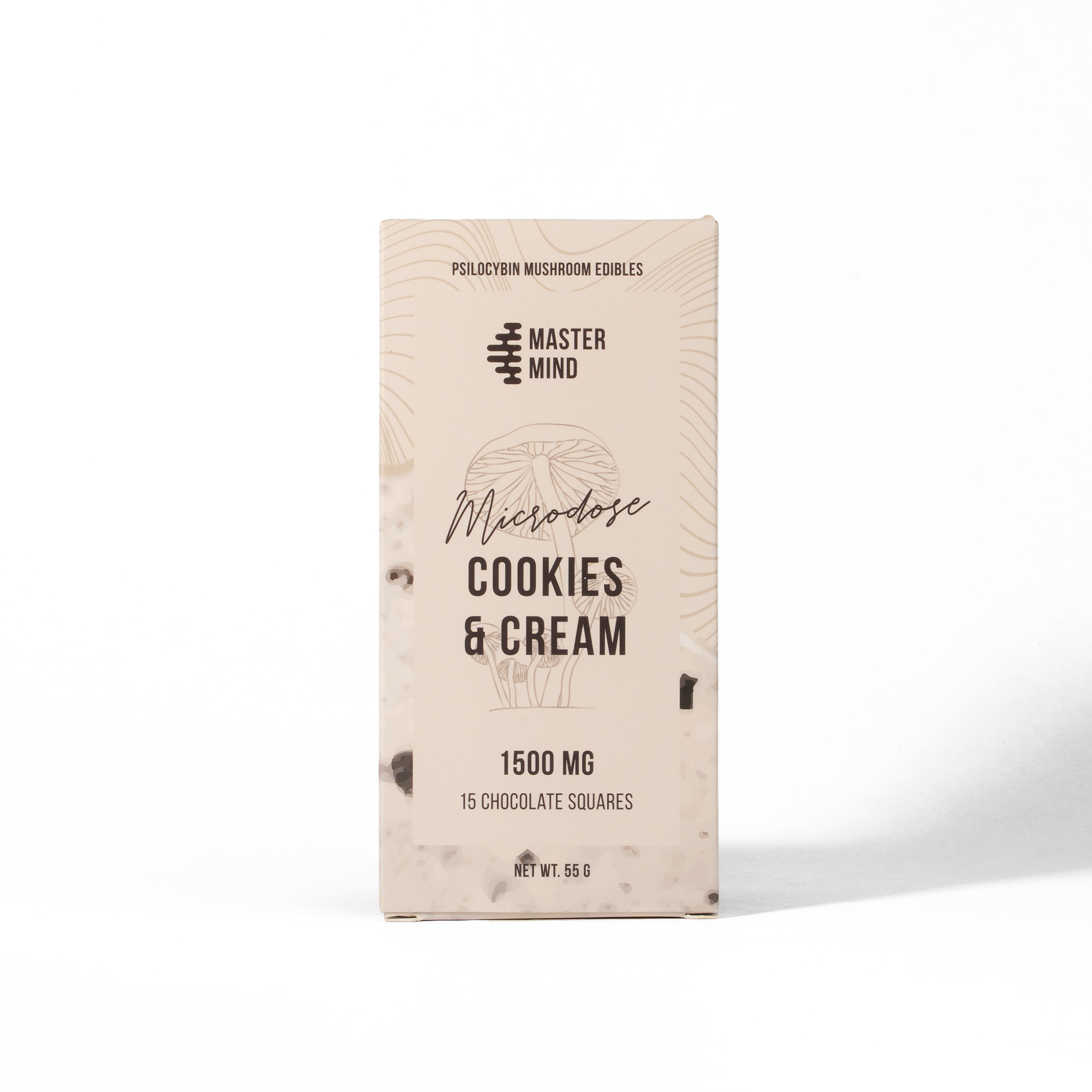 Smooth, sweet, and just the right kind of trippy—this one’s for the Cookies & Cream lovers. Mastermind’s 1500mg Funghi Chocolate Bar blends premium Psilocybe Cubensis with a rich, creamy base to create a deliciously reliable way to microdose or explore deeper experiences.