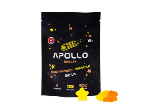 Apollo - Shooting Star Gummies (500mg) - Peach Mango / Pineapple (Sativa)
