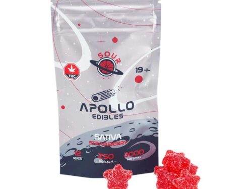 Apollo - Shooting Star Gummies (3000mg) - Sour Strawberry (Sativa)
