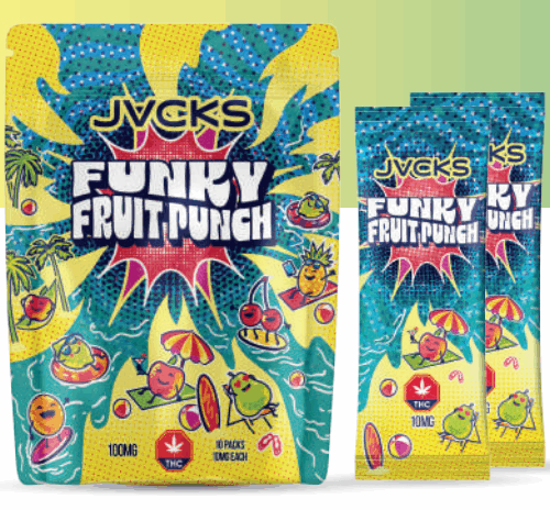 JACKS THC Powder Drink Mix - Funky Fruit Punch 1000mg