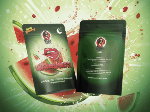Mama Anne's Edibles 1500mg - Watermelon Sleep Gummy (CBD + Melatonin)