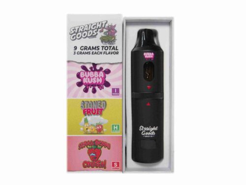 Straight Goods 9g Triple Chamber Vape - Bubba Kush + Strawberry Cough + Stoned Fruit