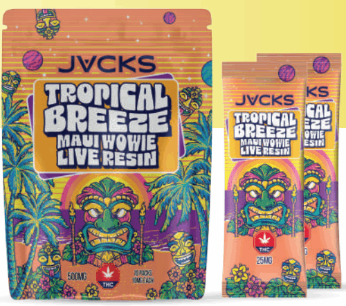 JACKS THC Powder Drink Mix - Tropical Breeze Maui Wowie LR 500mg