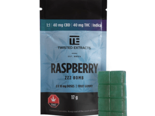Twisted Extracts - Jelly Bombs 80mg - 1:1 Blue Raspberry (Indica)