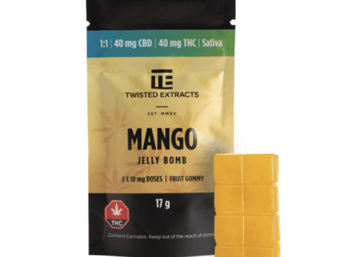 Twisted Extracts - Jelly Bombs 80mg - 1:1 Mango (Sativa)