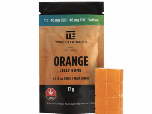 Twisted Extracts - Jelly Bombs 80mg - 1:1 Orange (Sativa)