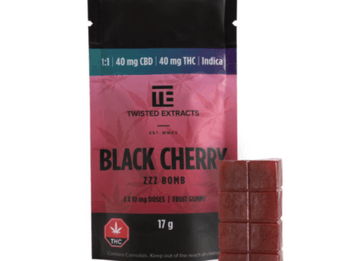 Twisted Extracts - Jelly Bombs 80mg - 1:1 Black Cherry (Indica)