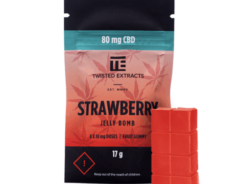 Twisted Extracts - Jelly Bombs 80mg - Strawberry (CBD)