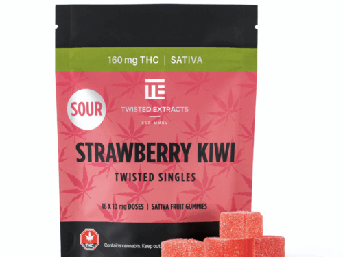 Twisted Extracts - Singles 160mg - Sour Strawberry Kiwi (Sativa)
