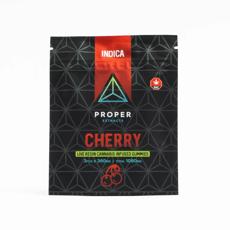 Proper Extracts - 1080mg THC Gummies - Cherry (Indica) - Image 3