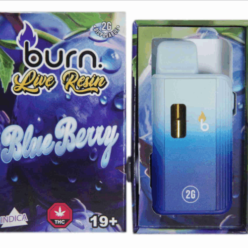 Burn Co Live Resin Disposable Vape Pen. A sleek, rechargeable vape packed with pure live resin from fresh-frozen cannabis. Enjoy rich flavor, full-spectrum effects, and a smooth, authentic experience with every puff.