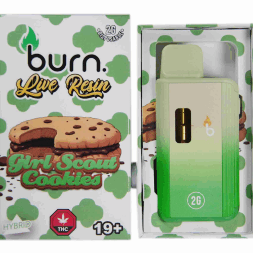 Burn Co Live Resin Disposable Vape Pen. A sleek, rechargeable vape packed with pure live resin from fresh-frozen cannabis. Enjoy rich flavor, full-spectrum effects, and a smooth, authentic experience with every puff.