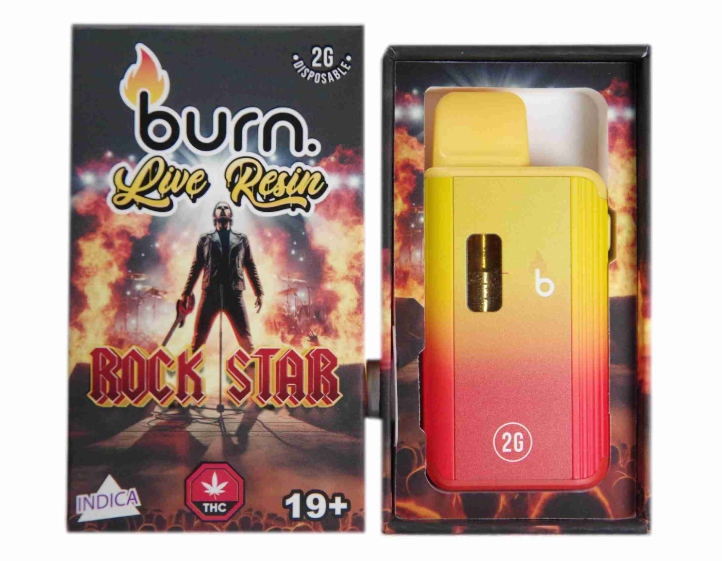 Burn Co Live Resin Disposable Vape Pen. A sleek, rechargeable vape packed with pure live resin from fresh-frozen cannabis. Enjoy rich flavor, full-spectrum effects, and a smooth, authentic experience with every puff.
