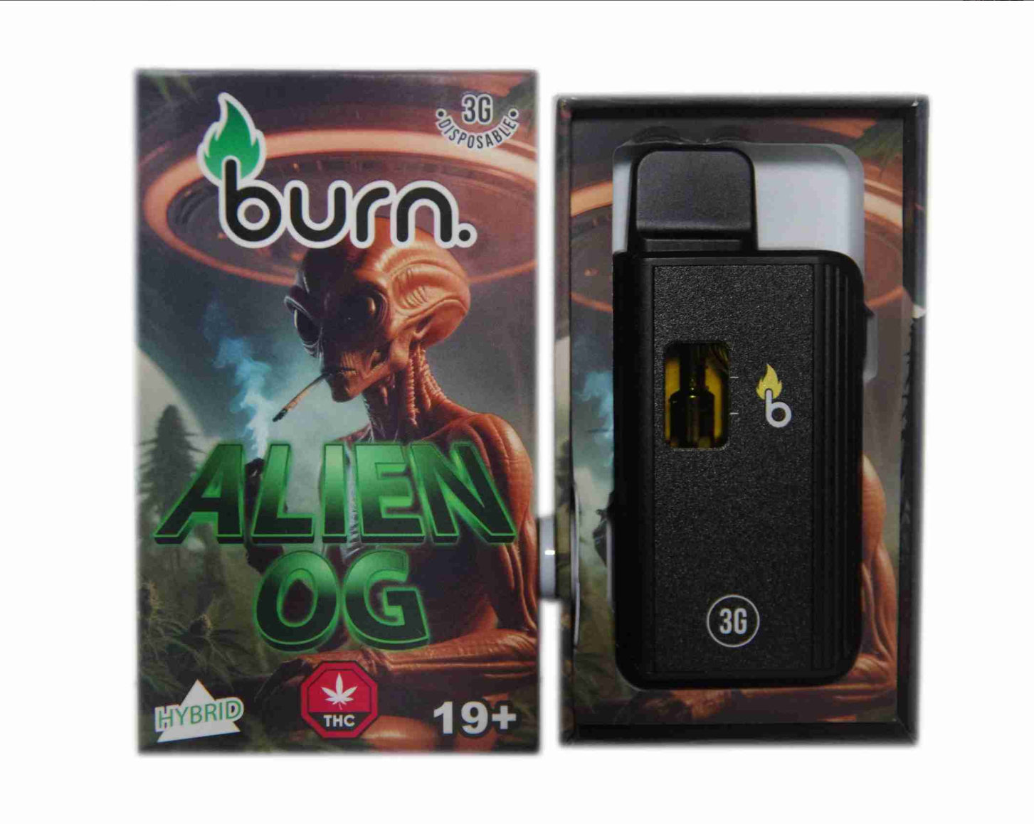 Burn Co Disposable 3G Vape - A powerful, rechargeable vape packed with 3 grams of premium distillate and natural terpenes. Enjoy smooth, flavorful hits and long-lasting effects in a sleek, hassle-free design.