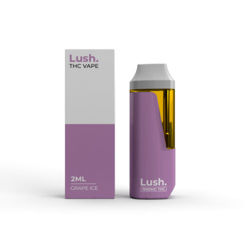 Lush - Discreet THC Disposable Vape (2 Grams) - Grape Ice (Hybrid) Smooth hits. Zero hassle. The Lush 2g Disposable Vape is designed for those who want a clean, high-quality THC experience without the bulk or maintenance. Pre-charged and ready to go, this sleek, low-profile vape slips easily into your pocket and delivers powerful, flavorful clouds on demand.