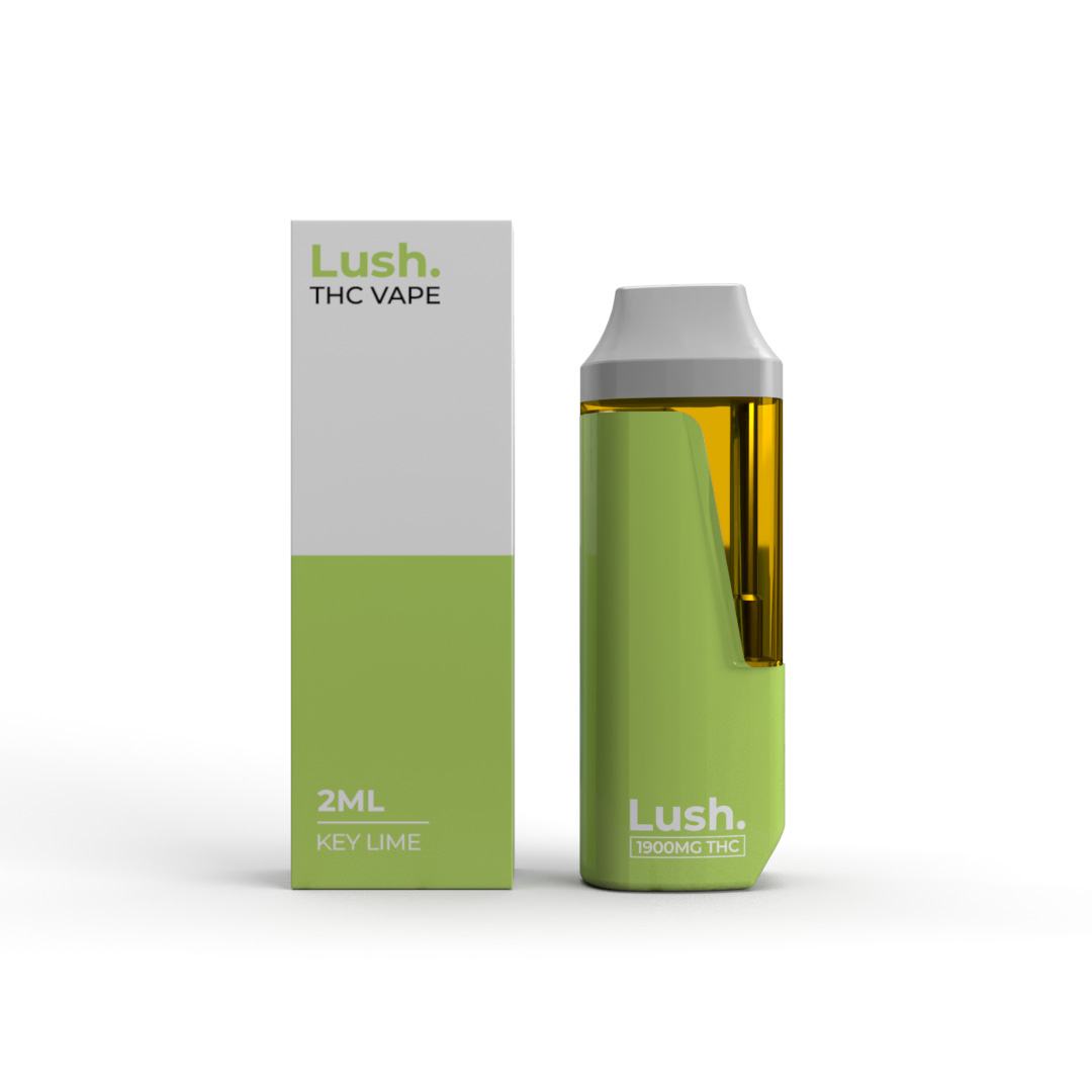 Lush - Discreet THC Disposable Vape (2 Grams) - Key Lime (Indica) Smooth hits. Zero hassle. The Lush 2g Disposable Vape is designed for those who want a clean, high-quality THC experience without the bulk or maintenance. Pre-charged and ready to go, this sleek, low-profile vape slips easily into your pocket and delivers powerful, flavorful clouds on demand.