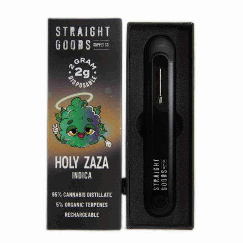Straight Goods Supply Co introduces their all-new 2024 edition 2 Gram Disposable Vape, featuring a blend of 95% solventless Delta-9 THC distillate and 5% organic terpenes. With new branding and updated flavors, this disposable vape offers an exceptional vaping experience. The device is equipped with a rechargeable battery, a leak-proof, clog-proof design, and is free from harmful additives like Vitamin E Acetate, PG, VG, PEG, or MCT.