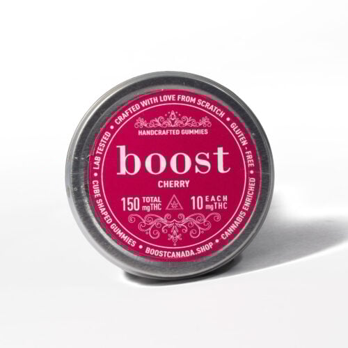 A quintessential Canadian classic, Boost Cherry gummies take you and your tastebuds on a nostalgic trip before the THC even kicks in! 15 x 10mg