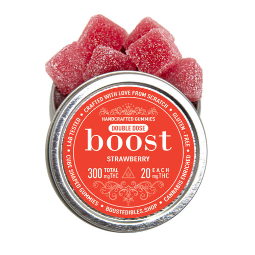 For the sweet tooth! The Boost Strawberry gummies are perfect for your everyday candy cravings. Enjoy alone, or with friends!