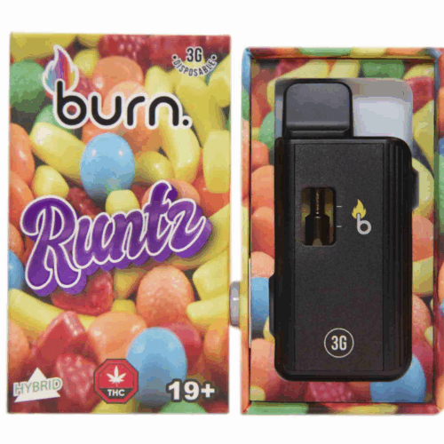 Burn Co Disposable 3G Vape - A powerful, rechargeable vape packed with 3 grams of premium distillate and natural terpenes. Enjoy smooth, flavorful hits and long-lasting effects in a sleek, hassle-free design.