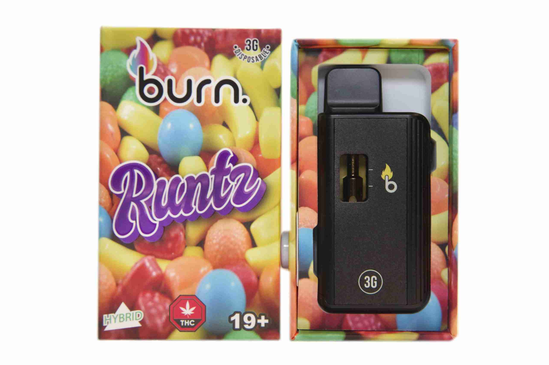 Burn Co Disposable 3G Vape - A powerful, rechargeable vape packed with 3 grams of premium distillate and natural terpenes. Enjoy smooth, flavorful hits and long-lasting effects in a sleek, hassle-free design.