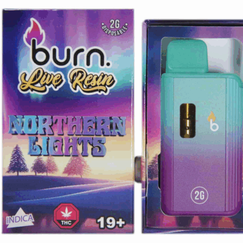 Burn Co Live Resin Disposable Vape Pen. A sleek, rechargeable vape packed with pure live resin from fresh-frozen cannabis. Enjoy rich flavor, full-spectrum effects, and a smooth, authentic experience with every puff.