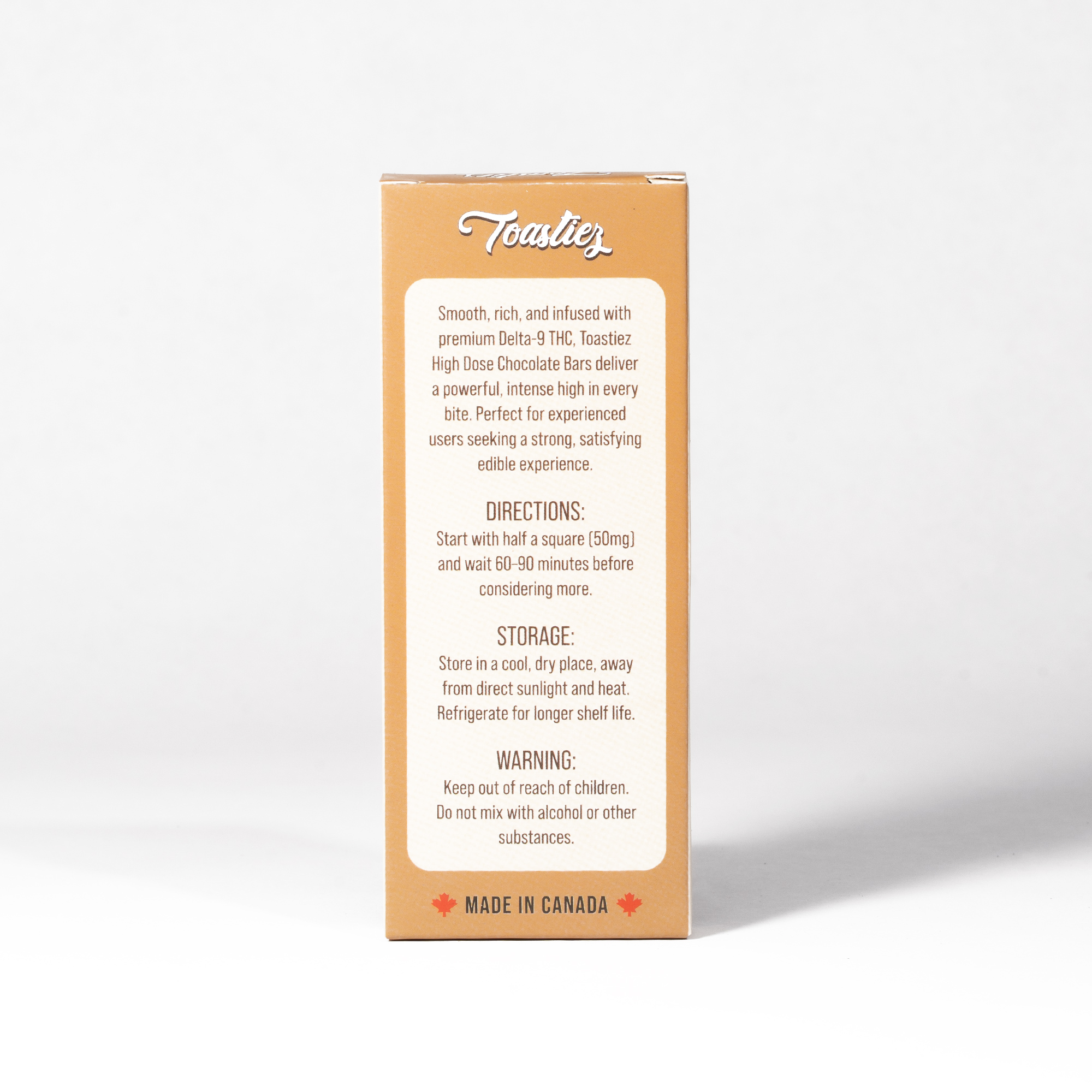 Toastiez High Dose THC Chocolate Bar - Milk Chocolate 1000mg - Image 2