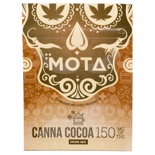 MOTA Canna Cocoa is a rich hot chocolate mix infused with 150mg THC, perfect for cozy evenings or nighttime relaxation. Enjoy it with water, milk or other fats to fully activate the THC, and savor the included marshmallows for an extra indulgent finish. Contains 150mg THC, sip responsibly!