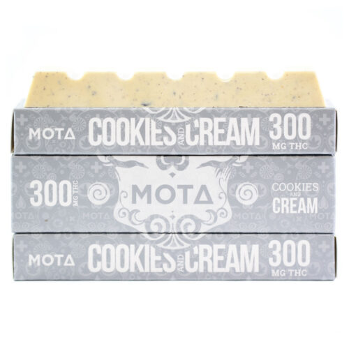 MOTA White Chocolate – Cookies and Cream blends creamy white chocolate with crunchy cookie pieces for a smooth, sweet, and irresistibly satisfying treat.