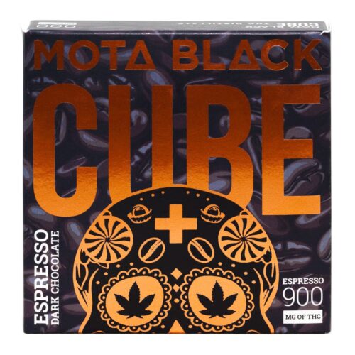 Crafted by Mota Cannabis, the THC Black Chocolate Espresso Cube (900mg) blends rich dark chocolate with bold espresso flavor in a high-potency, smooth-melting edible designed for experienced consumers seeking a robust and long-lasting cannabis experience.