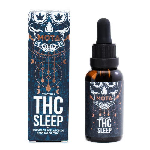 Mota THC Sleep Tincture (1000mg) is a high‑potency cannabis extract formulated with a full dose of THC and calming ingredients to help support deep, restful sleep and relaxation with easy sublingual dosing.