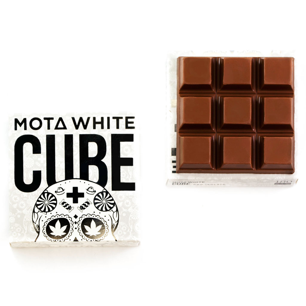 Crafted by Mota Cannabis, the CBD White Milk Chocolate Cube (180mg) combines smooth, creamy white milk chocolate with a carefully measured dose of CBD for a tasty, mellow edible experience that’s perfect for relaxation and everyday wellness.