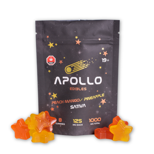 Apollo - Shooting Star Gummies (1000mg) - Peach Mango / Pineapple (Sativa)