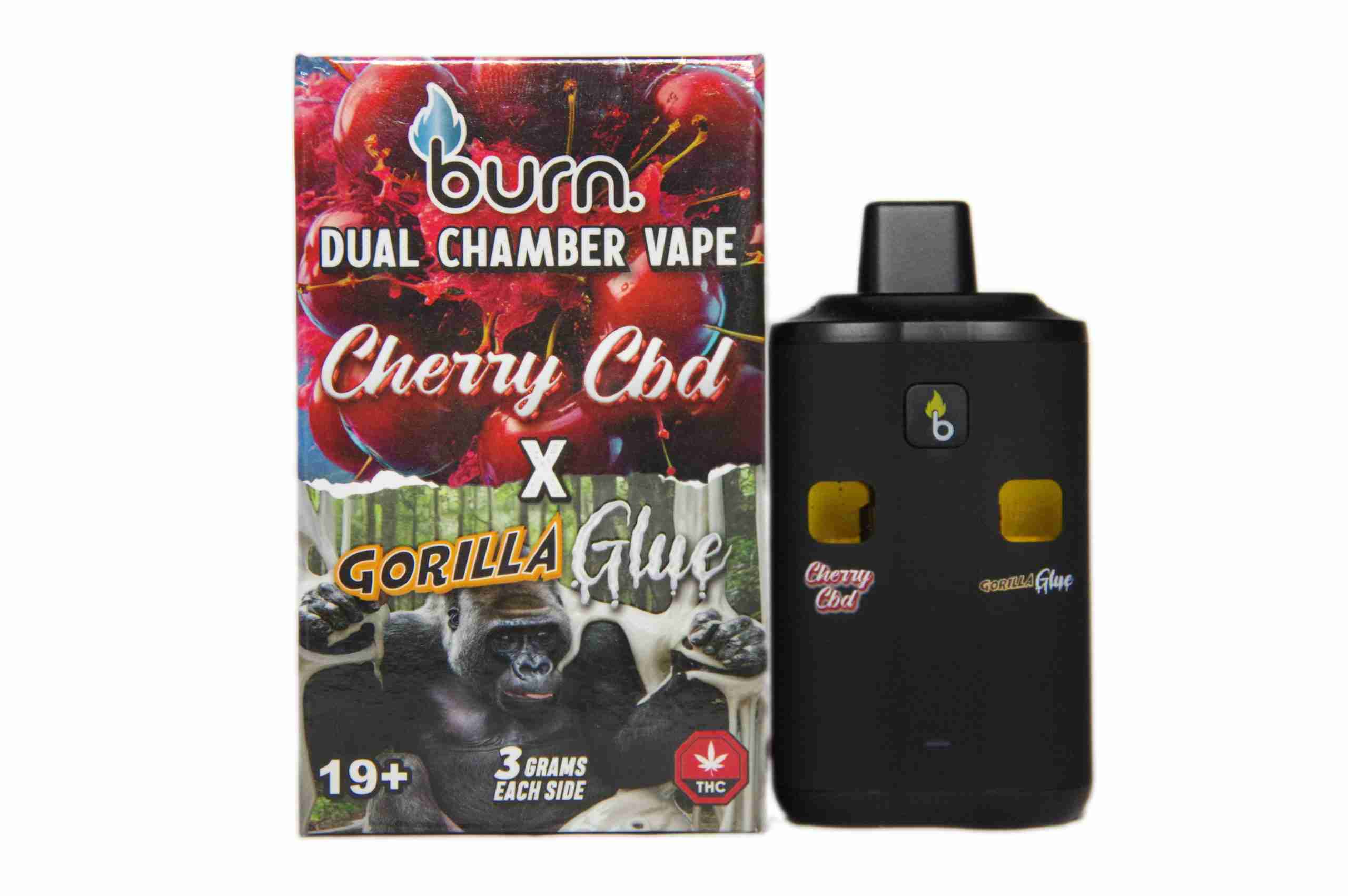 Burn Dual 6g Vape - Cherry CBD + Gorila Glue