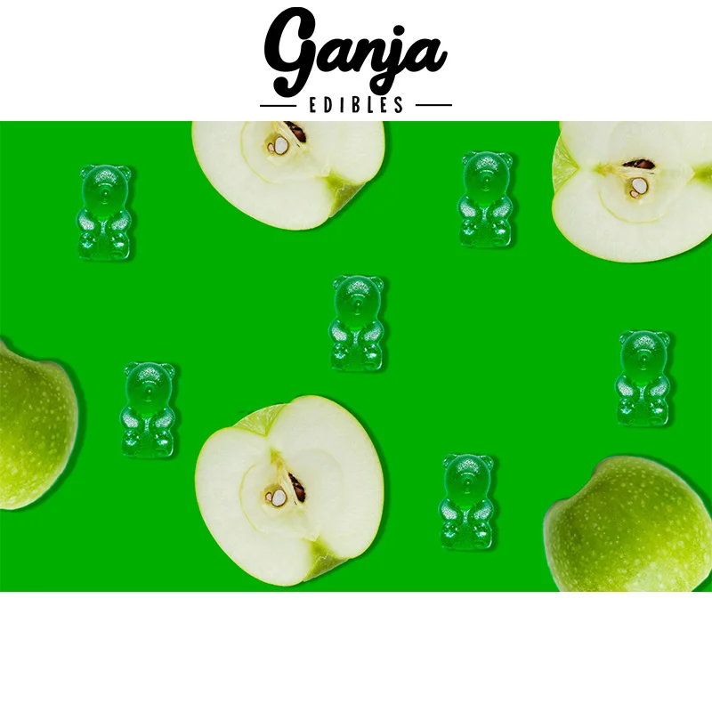 Ganja Bears (150mg THC) - Green Apple - Image 2