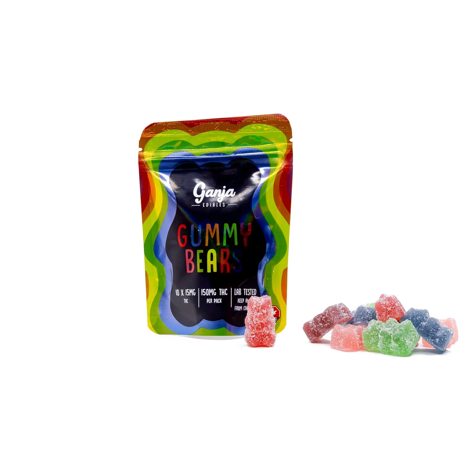 Ganja Bears (150mg THC) - Sour Black Cherry - Image 2