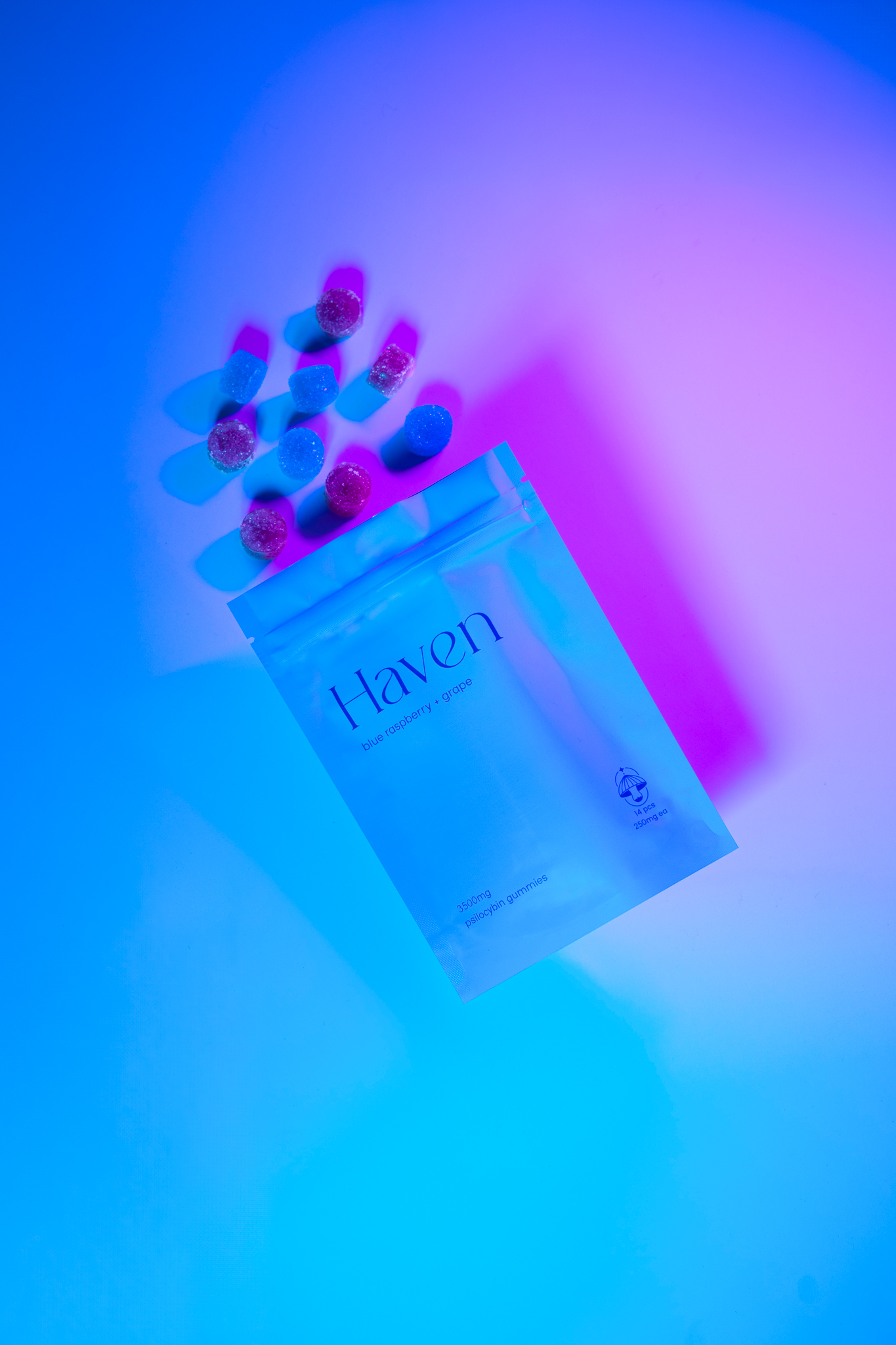 Haven - Psilocybin Gummies - Blue Raspberry & Grape (3500mg) - Image 8