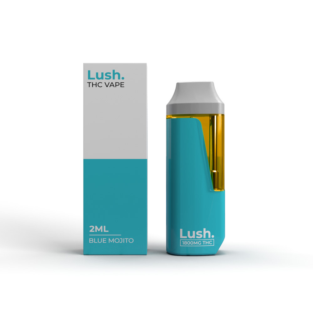 Lush - Discreet THC Disposable Vape (2 Grams) - Blue Mojito (Hybrid)