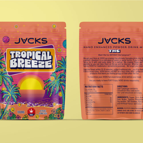 JACKS THC Powder Drink Mix - Tropical Breeze 500mg