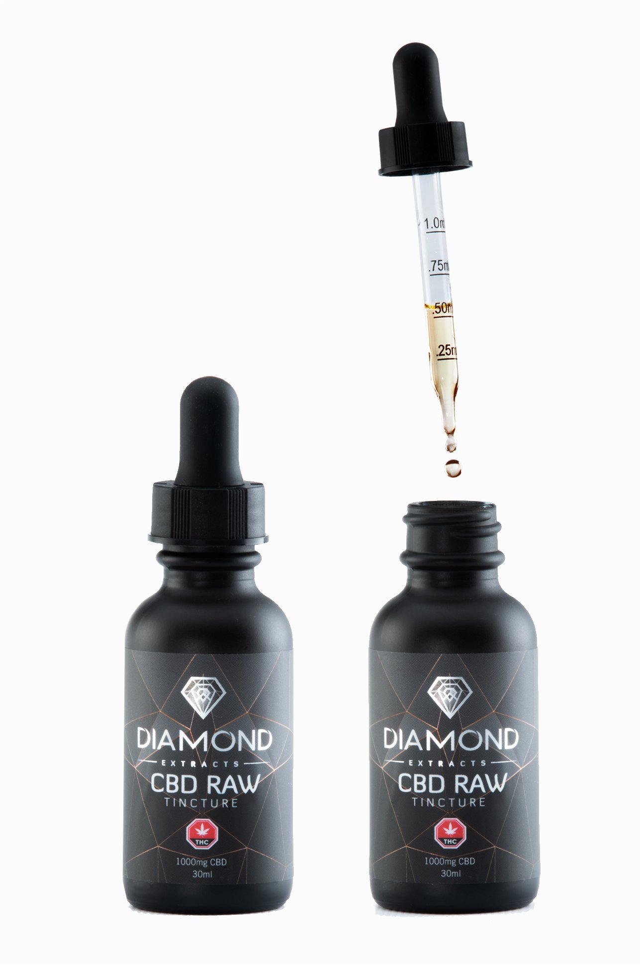 Diamond CBD Tinctures 1000mg - Raw