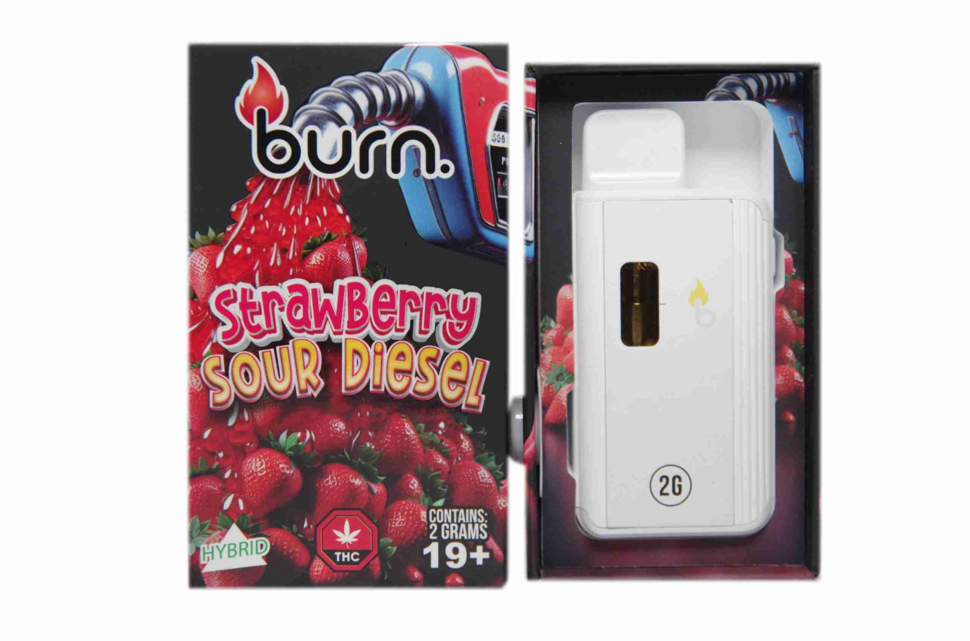 Burn Disposable Vape (2g) - Strawberry Sour Diesel (Hybrid)