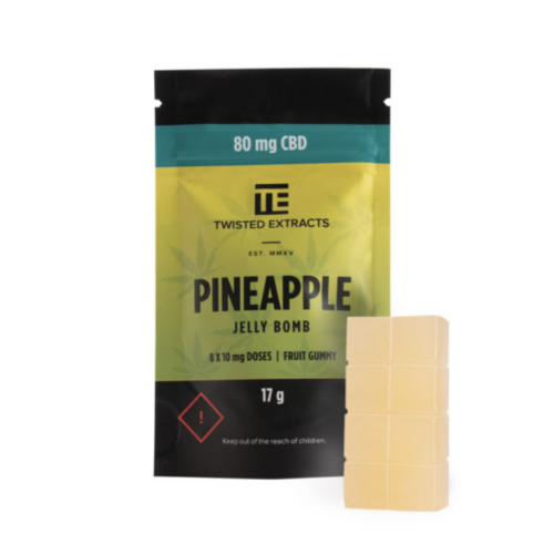 Twisted Extracts - Jelly Bombs 80mg - Pineapple (CBD)