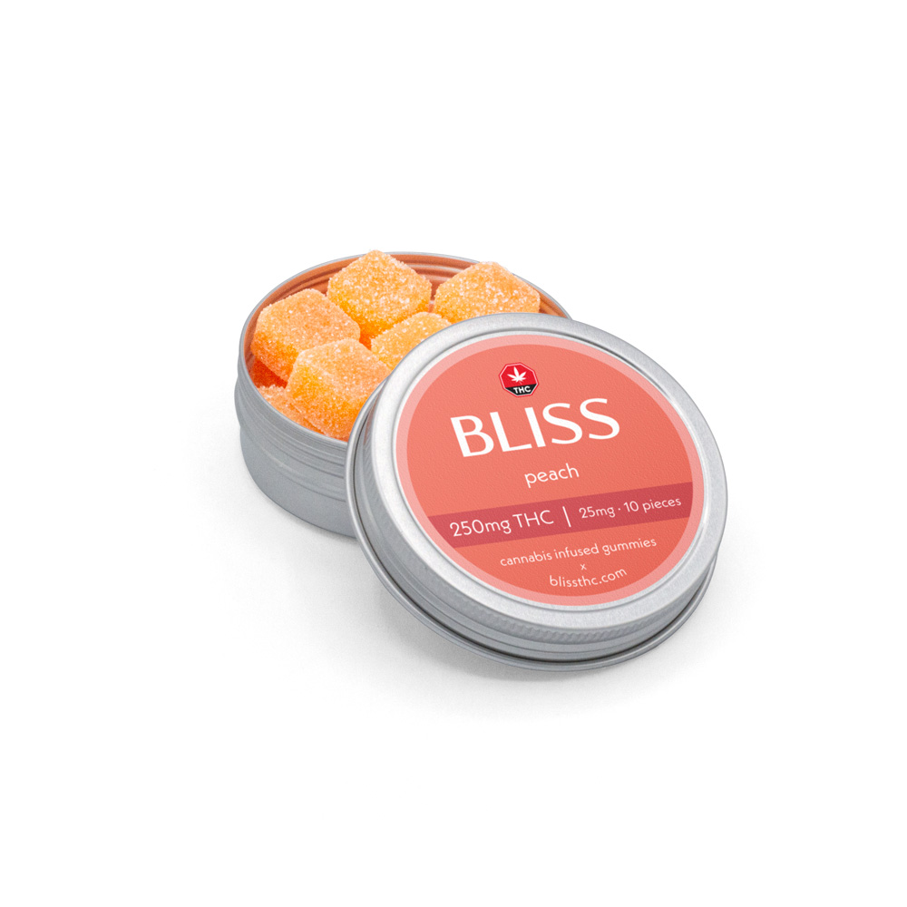 Bliss - THC Gummies (250mg) - Peach - Image 2