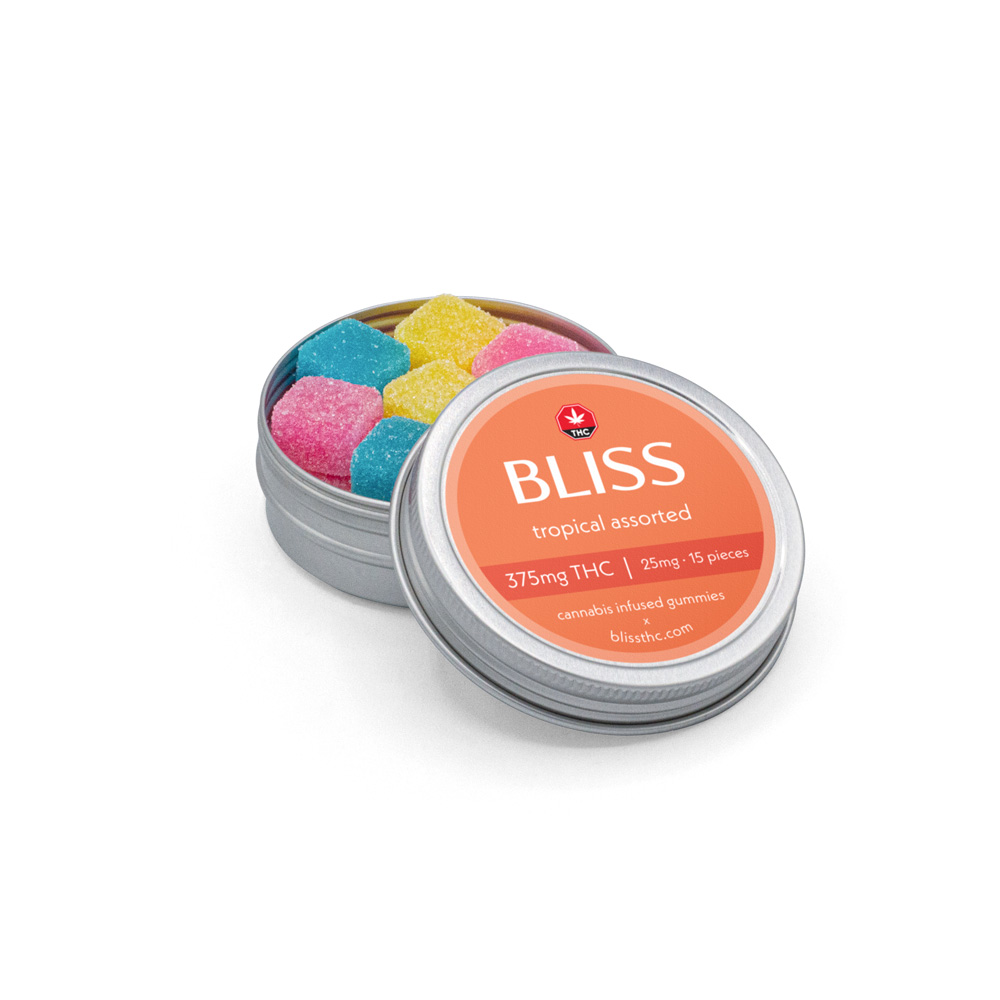 Bliss - THC Gummies (375mg) - Tropical Assorted - Image 2