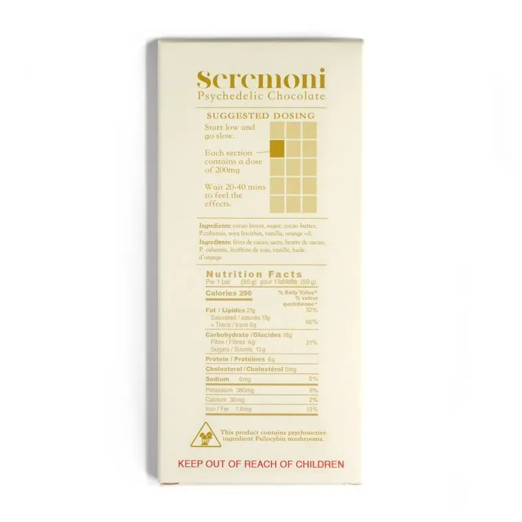 Seremoni Psilocybin Chocolate Bar (3000mg) - Orange - Image 2